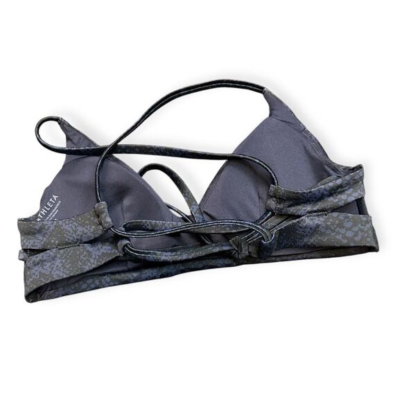 ATHLETA Women’s Navy Blue Black Snake Print Triangle Bikini Top Size Small Style - Picture 4 of 6